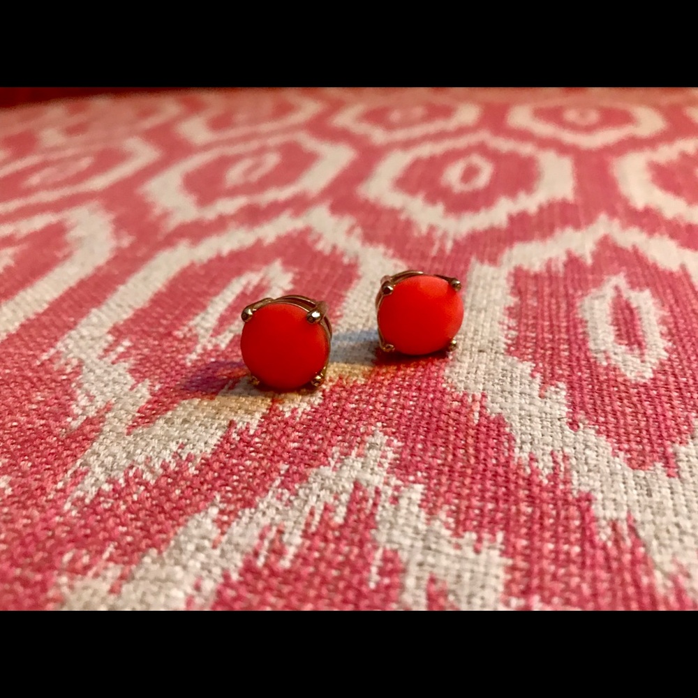 Jcrew neon orange studs